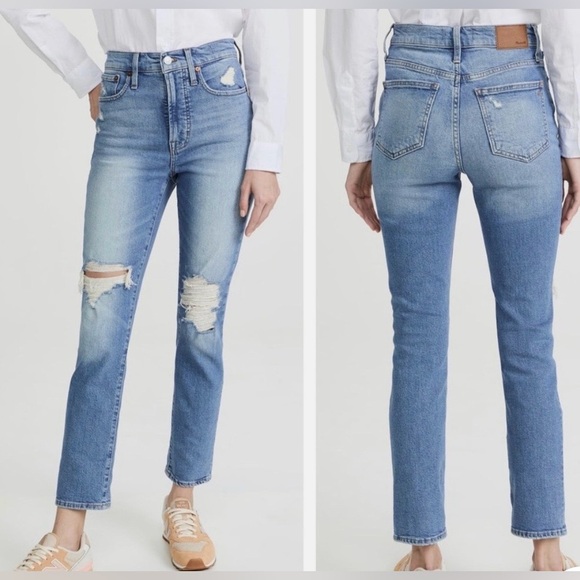 Madewell Distressed Skinny Jeans in Blue size 25 - Picture 2 of 10